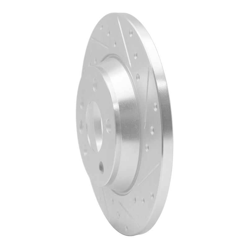 Volkswagen EuroVan Brake Rotor (1) - Rear Right - R1 Concepts - Drilled & Slotted - Silver - `01-`03